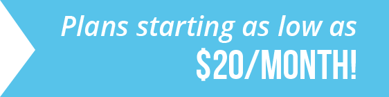 Plans Starting as Low as $20/month!